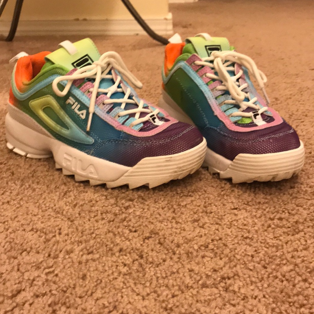 Zumiez limited edition rainbow FILA’s
